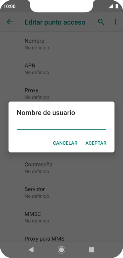 Introduce wap@wap y pulsa ACEPTAR.