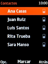 Pulsa la tecla de selección izquierda.