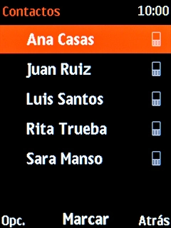 Pulsa la tecla de selección izquierda.