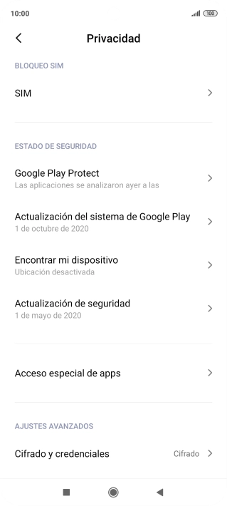 Pulsa el nombre de la tarjeta SIM.