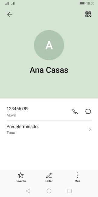 Pulsa el número de teléfono.