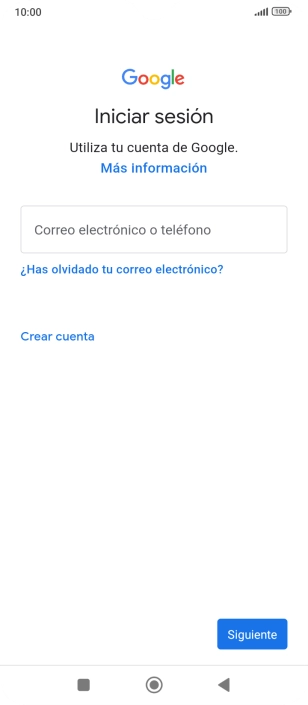 Si no tienes una cuenta de Google, pulsa Crear cuenta y sigue las indicaciones de la pantalla para ver cómo crear una cuenta nueva.