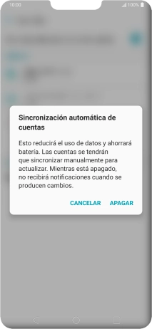 Si desactivas la función, pulsa APAGAR.
