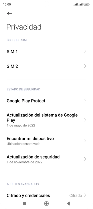 Pulsa la tarjeta SIM deseada.