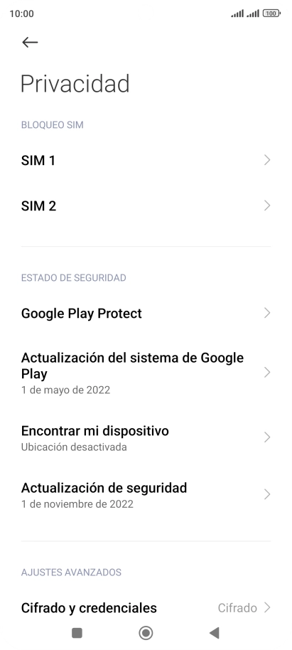 Pulsa la tarjeta SIM deseada.