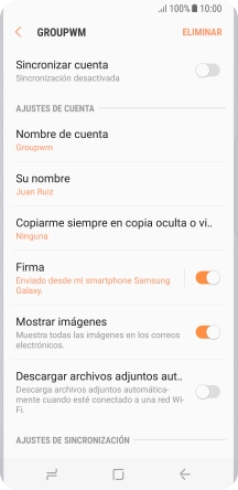 Pulsa el indicador junto a 