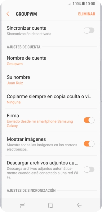 Pulsa el indicador junto a 