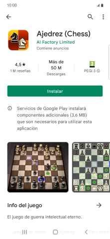 Pulsa Instalar y sigue las indicaciones de la pantalla para instalar la app.