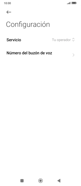 Pulsa Número del buzón de voz.