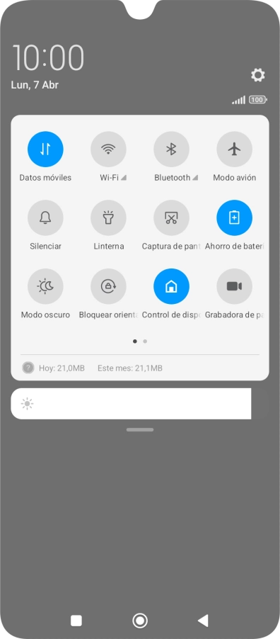 Pulsa la tecla de inicio para terminar y regresar a la pantalla de inicio.