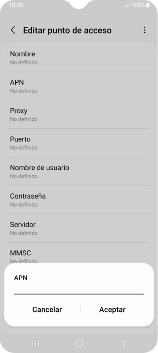 Introduce airtelwap.es y pulsa Aceptar.