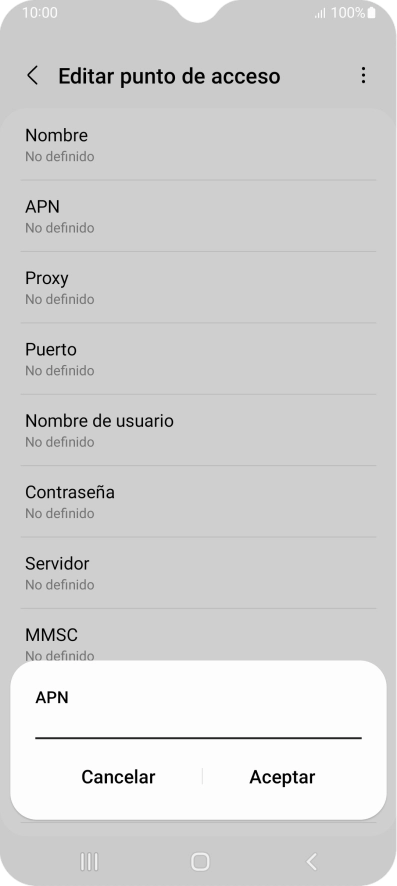 Introduce airtelwap.es y pulsa Aceptar.