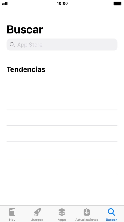 Pulsa en el campo de búsqueda e introduce el nombre o el tema de la app deseada.