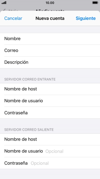 Pulsa Nombre de usuario e introduce el nombre de usuario de tu cuenta de correo electrónico.