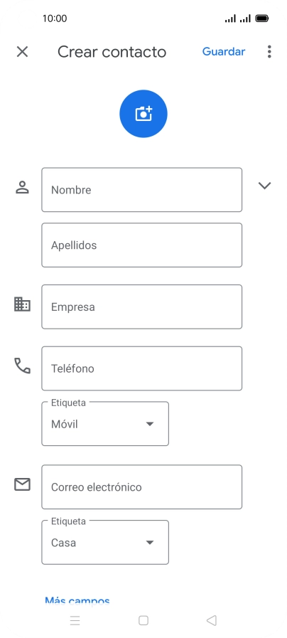 Pulsa Nombre e introduce el nombre deseado.