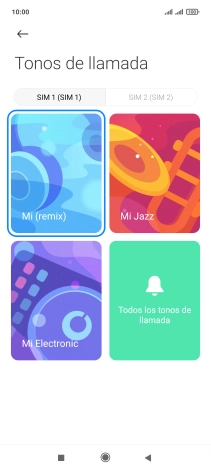 Pulsa la tarjeta SIM deseada.