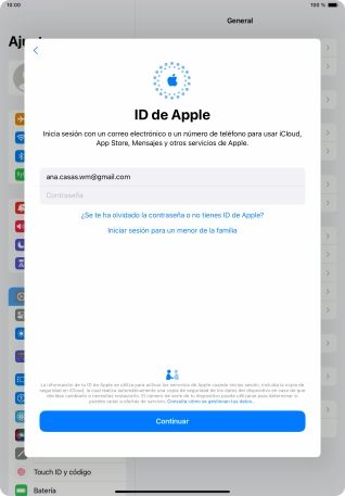 Pulsa Contraseña e introduce la contraseña de tu ID de Apple.