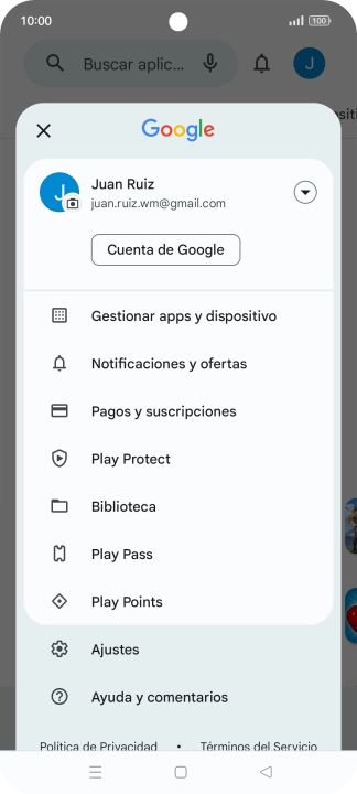 Pulsa Gestionar apps y dispositivo.