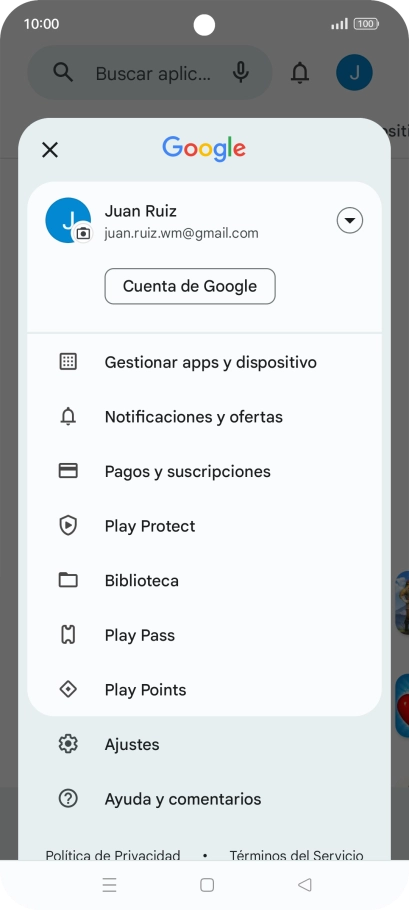 Pulsa Gestionar apps y dispositivo.