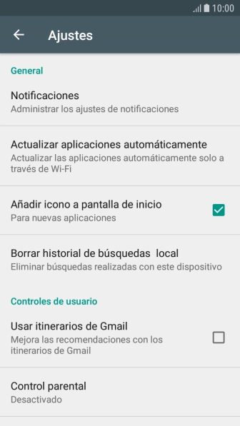 Pulsa Actualizar aplicaciones automáticamente.