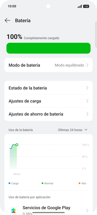 Pulsa Modo de batería.