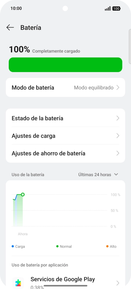 Pulsa Modo de batería.