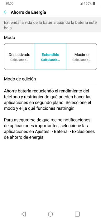 Pulsa la tecla de inicio para terminar y regresar a la pantalla de inicio.