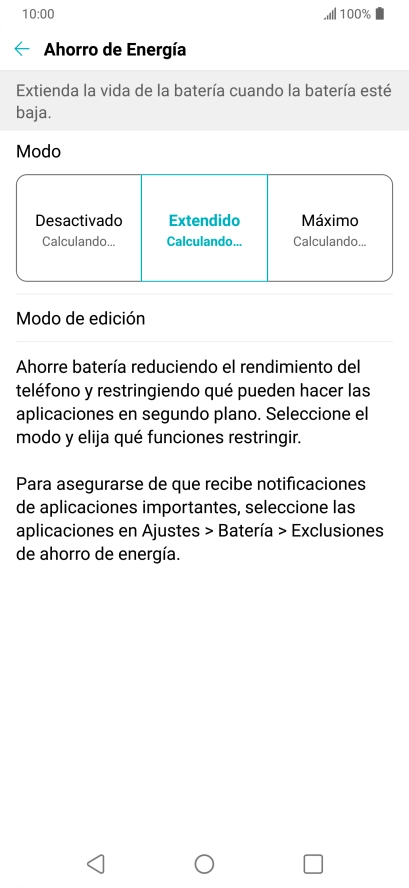 Pulsa la tecla de inicio para terminar y regresar a la pantalla de inicio.