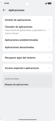 Pulsa Gestión de aplicaciones.