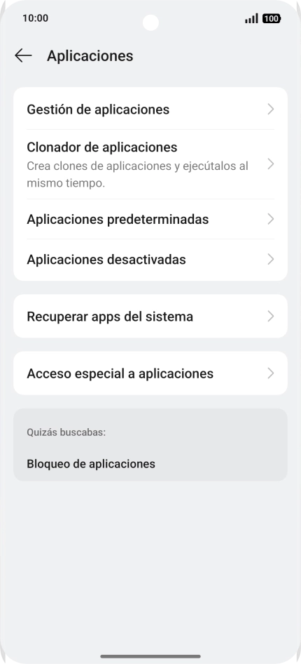 Pulsa Gestión de aplicaciones.
