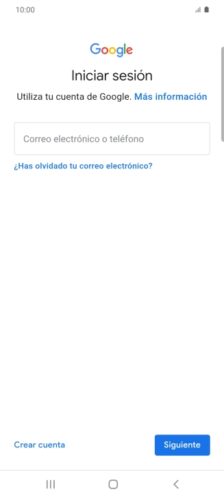 Si no tienes una cuenta de Google, pulsa Crear cuenta y sigue las indicaciones de la pantalla para ver cómo crear una cuenta nueva.