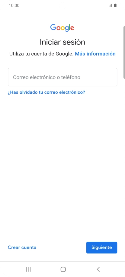Si no tienes una cuenta de Google, pulsa Crear cuenta y sigue las indicaciones de la pantalla para ver cómo crear una cuenta nueva.