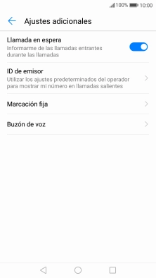 Pulsa Llamada en espera para activar o desactivar la función.