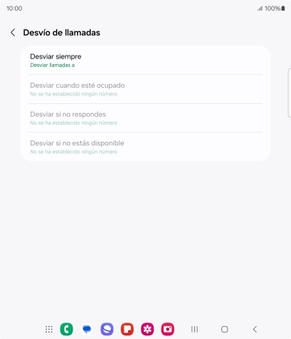 Pulsa el tipo de desvío deseado.