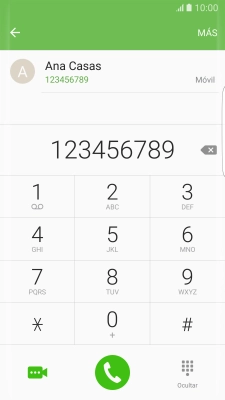 Marca el número de teléfono deseado y pulsa el icono de llamada.