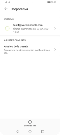 Pulsa la cuenta de correo electrónico deseada.