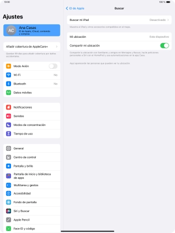 Pulsa Buscar mi iPad.