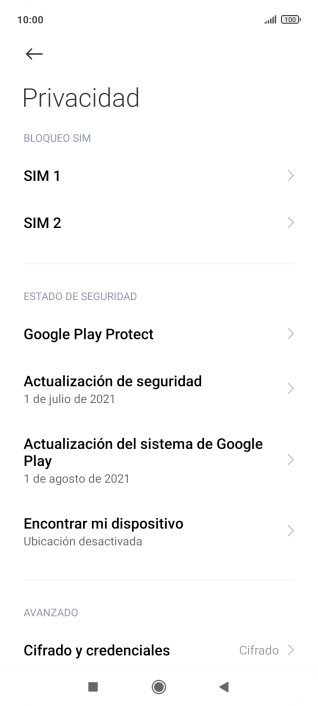 Pulsa la tarjeta SIM deseada.