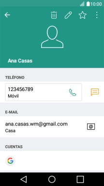 Pulsa el número de teléfono.