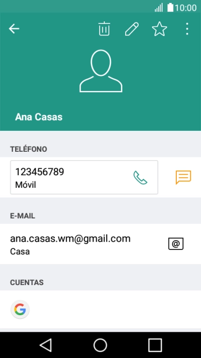 Pulsa el número de teléfono.