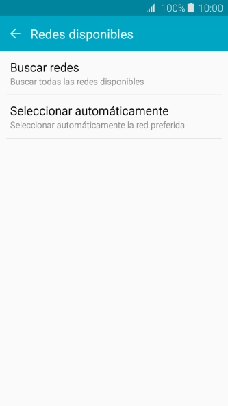 Pulsa Buscar redes y espera mientras el teléfono está buscando redes.