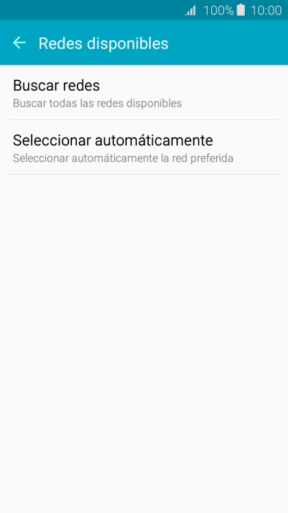 Pulsa Buscar redes y espera mientras el teléfono está buscando redes.