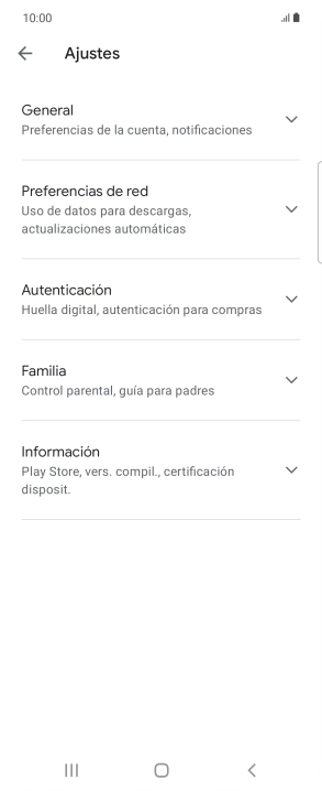 Pulsa Preferencias de red.