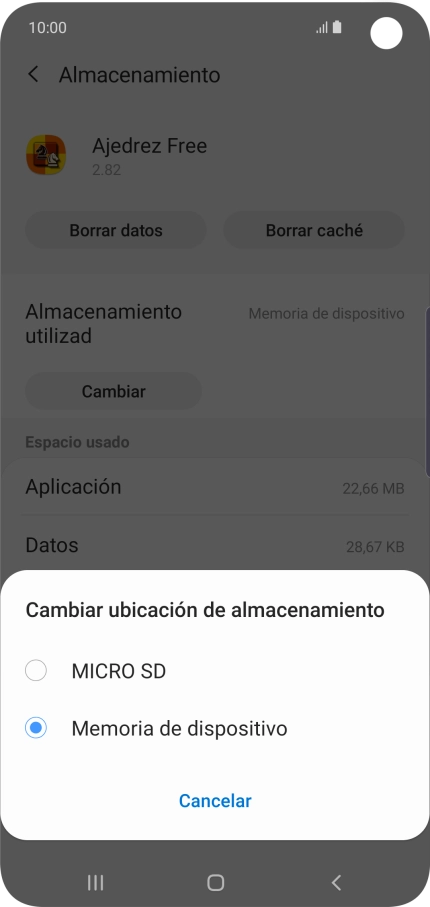 Pulsa el nombre de la tarjeta de memoria.