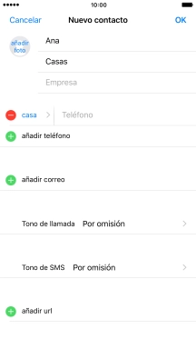 Pulsa Teléfono e introduce el número de teléfono deseado.