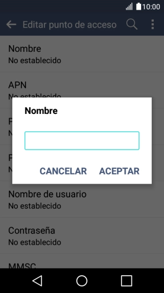 Introduce Vodafone Internet y pulsa ACEPTAR.