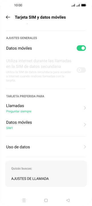 Pulsa Datos móviles.