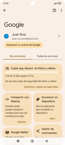 Pulsa Encontrar mi dispositivo.