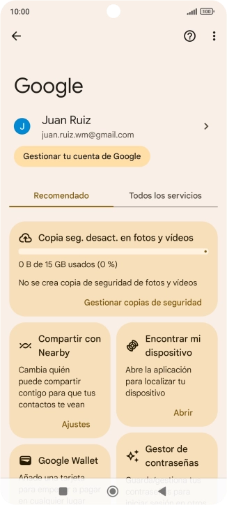 Pulsa Encontrar mi dispositivo.
