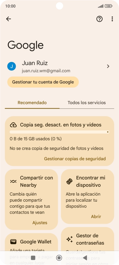 Pulsa Encontrar mi dispositivo.